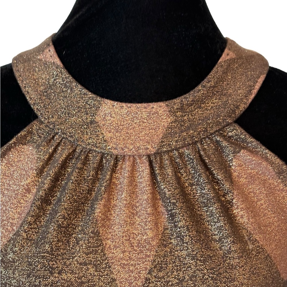 Elie Tahari Metallic Bronze Top XS - Picture 3 of 6